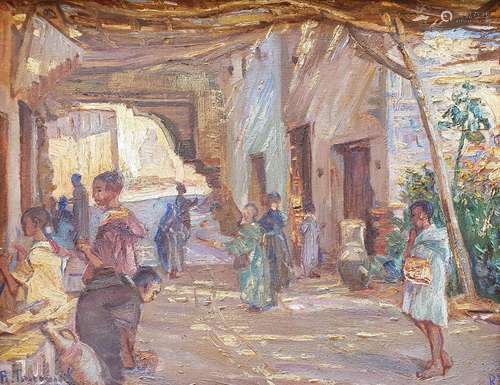 RENEE TOURNIOL (1876-1954) MARCHÉ ORIENTAL