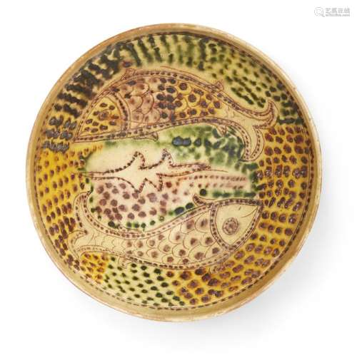 Un bol en poterie sgraffite avec des poissons, Iran, 12e siè...
