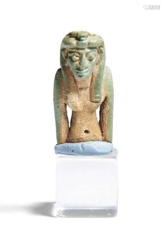 Amulette en faïence égyptienne de la période tardive représe...