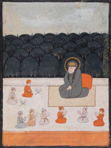 Une leçon de religion, Lucknow, vers 1800, pigments opaques ...