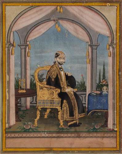Une peinture d'un prince, Jaipur, Inde du Nord, vers 189...