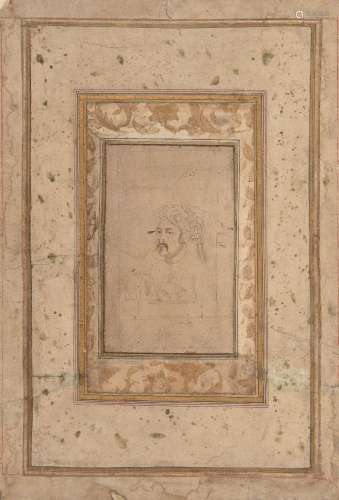 Portrait moghol de l'empereur Jahangir (1569 1627) sur u...