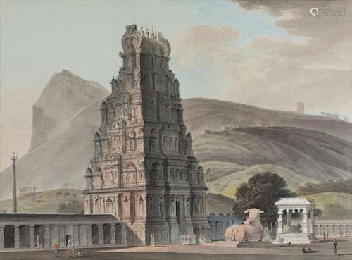 D'après Thomas et William Daniell R.A., Temple at Tritch...