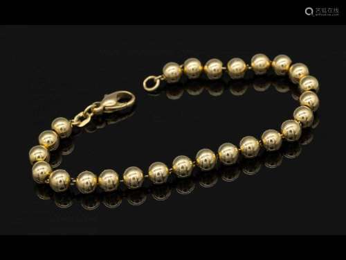 14 kt gold sphere bracelet