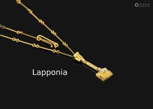 18 kt gold LAPPONIA necklace with brilliant