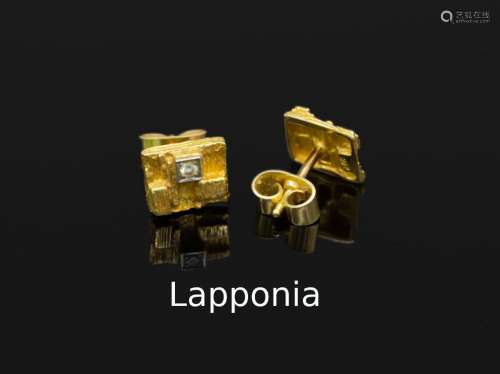 18 kt gold LAPPONIA earrings with diamonds