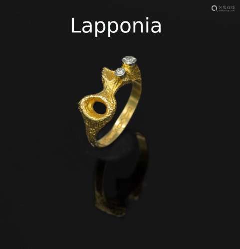 18 kt gold LAPPONIA ring with diamonds