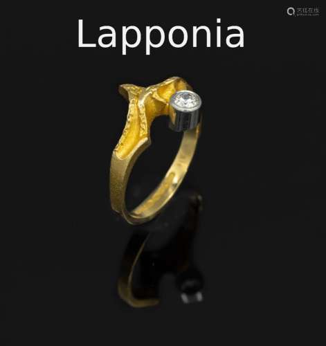 18 kt gold LAPPONIA ring with brilliant