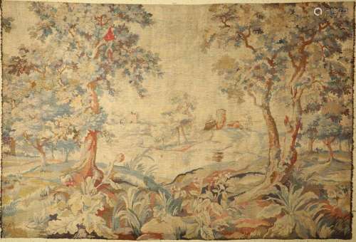 Flemish tapestries antique, (fragment), around1900, wool