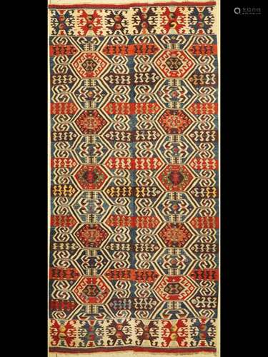 Antique Karakachli Kilim, Caucasus, 19th century