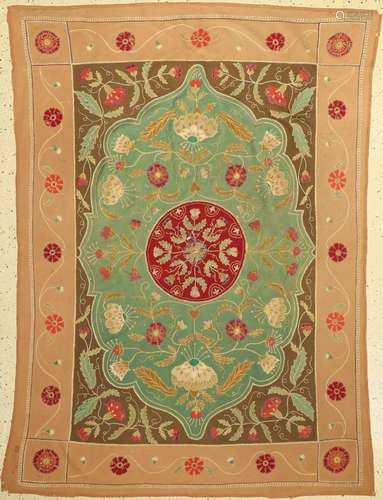 Rascht Suzani antique, Persia, around 1900, silk