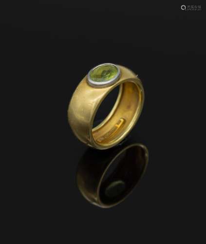 18 kt gold peridot-ring