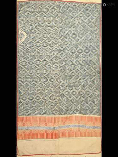 Traditional blanket, Laos, around 1950, approx. 180