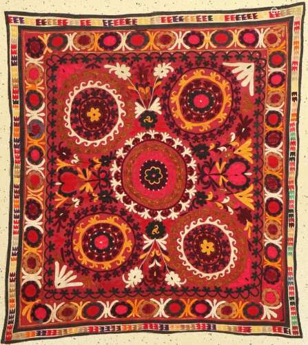 Suzani(embroidery), Uzbekistan, around 1930, silk