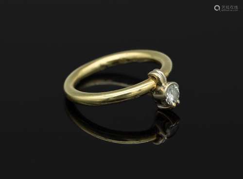 14 kt gold brilliant ring