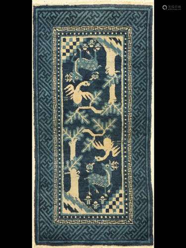 Pao Tow antique, China, around 1920, wool on cotton