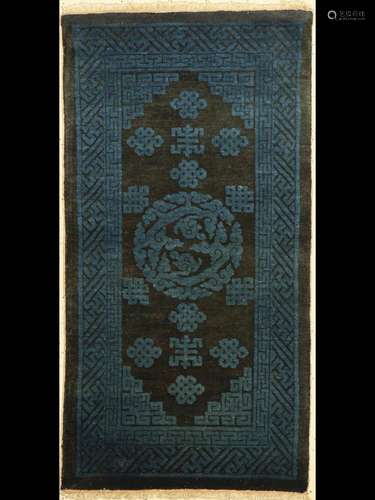 Pao Tow antique, China, around 1920, wool on cotton