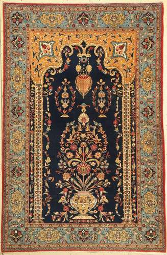 Qum old, Persia, around 1950, wool with silk on cotton