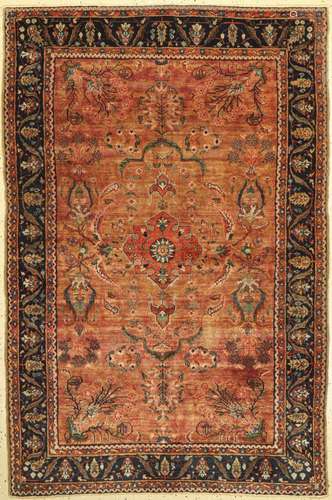 Antique Saruk, Persia, around 1910, wool knotted on