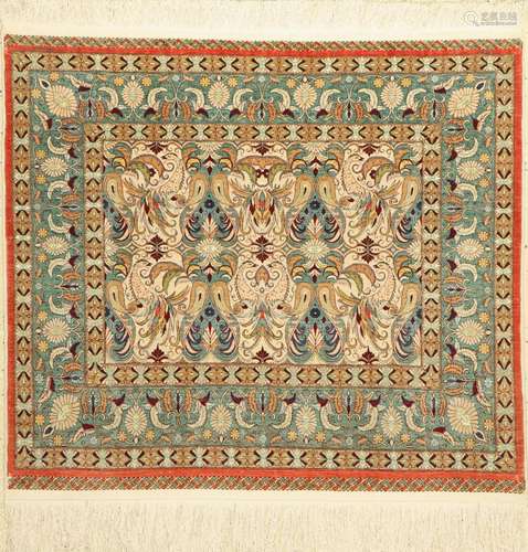 Hereke Silk fine(12 x 12), Signed(Djar Djar), Turkey