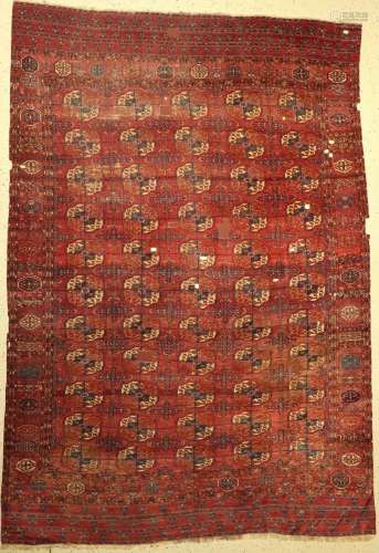 Tekke main carpet antique, Turkmenistan, middle of