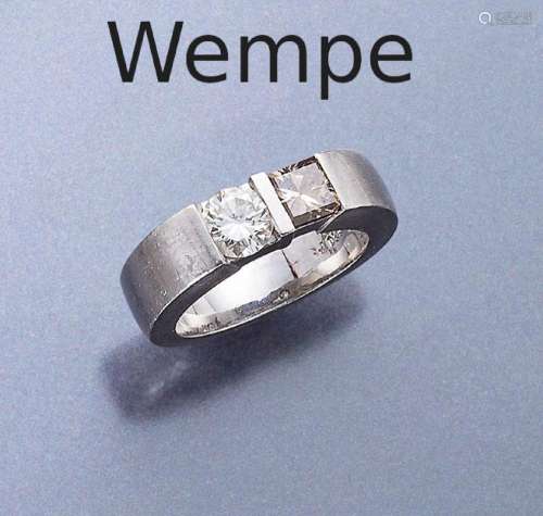 Platinum WEMPE ring with diamonds