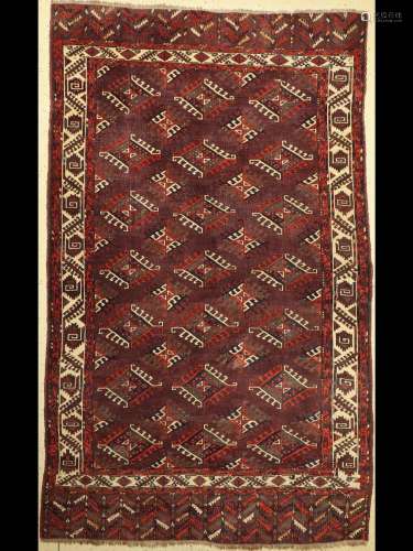 Antique Yomud, main carpet Turkmenistan, mid 19th