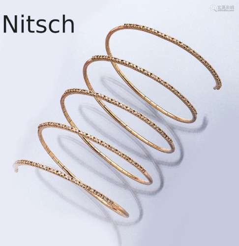 18 kt gold NITSCH bangle with brilliants