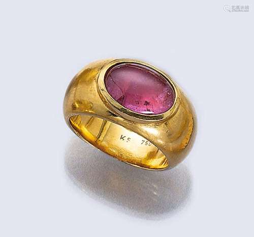 18 kt gold ring with tourmaline