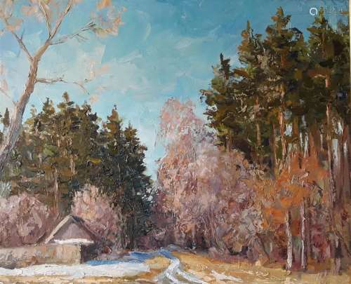 Oil painting Going to Sarnavshchyna Serdyuk Boris Petrovich