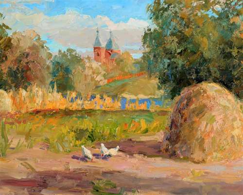 Oil painting Autumn in Vyvritsi Serdyuk Boris Petrovich