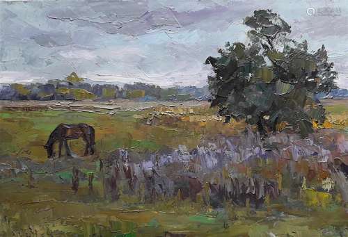 Oil painting On the pasture Serdyuk Boris Petrovich