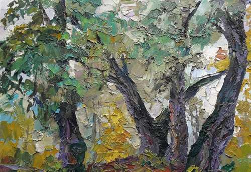 Oil painting Linden trees Serdyuk Boris Petrovich