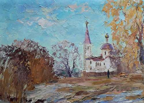 Oil painting Outskirts Serdyuk Boris Petrovich