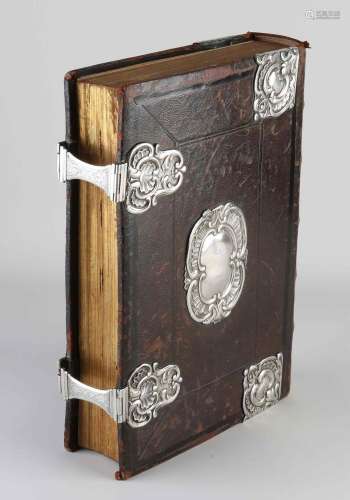 18th century mass book with silverware