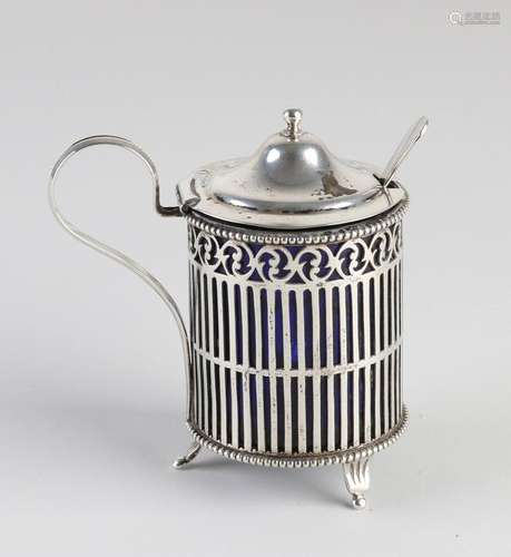 silver mustard pot