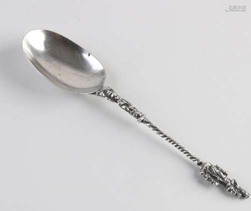 Silver birth spoon