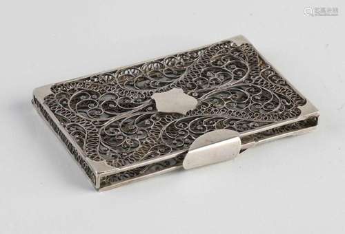 Silver business card holder