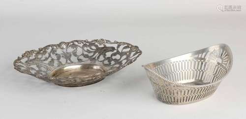 Two silver bowls