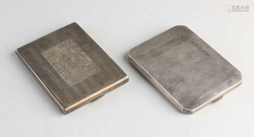 2 Silver Cigarette Boxes