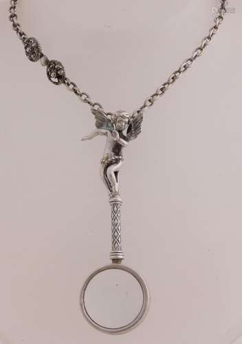 Silver loupe+ chain