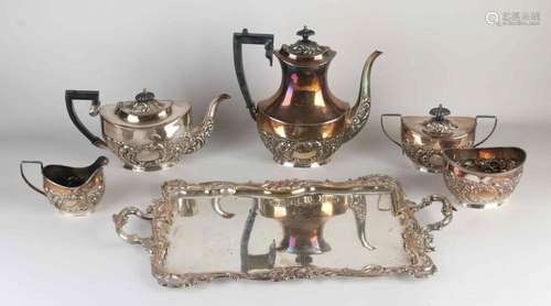 English six-piece plated sevies