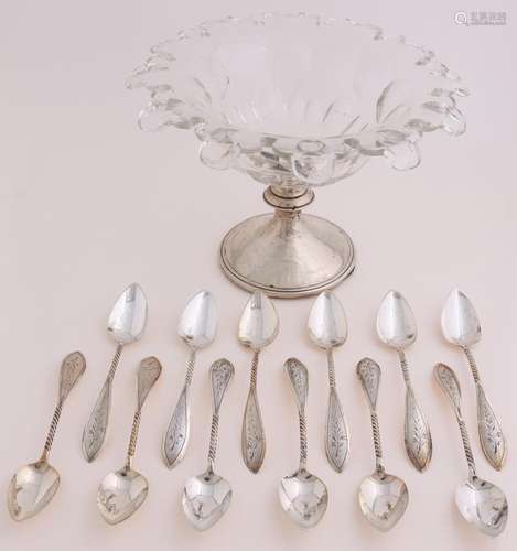 Silver spoons in bowl