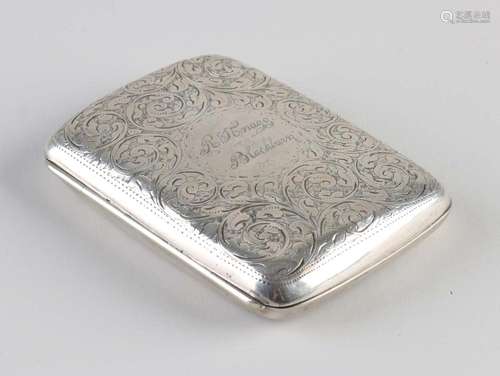 Silver cigarette case, 1904