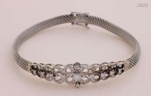 White gold bracelet with diamonds