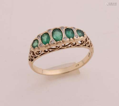 Gold ring with emerald