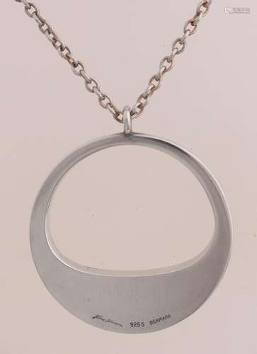 Silver necklace and pendant Hans Hansen