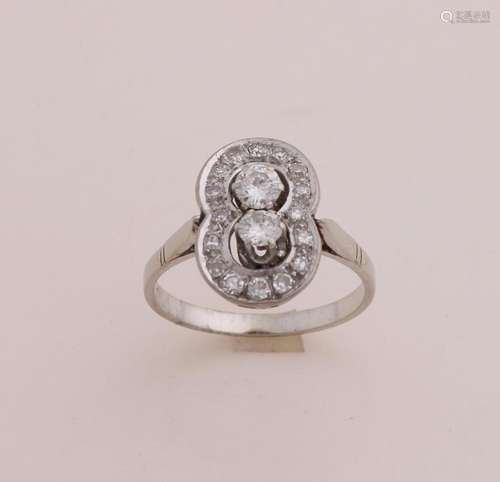 White gold ring with diamond