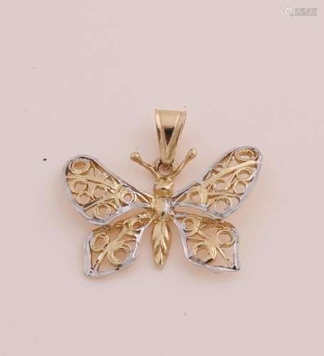 gold butterfly pendant