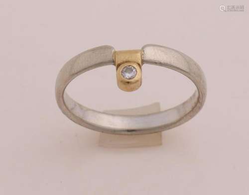 White gold ring with diamond